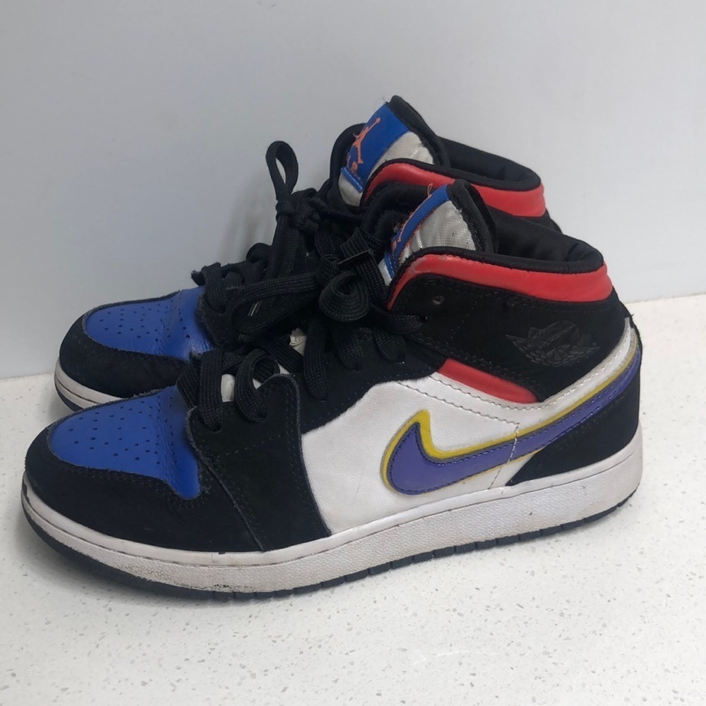 Nike Air Jordan 1 Mid Rivals Sneakers Basketball Shoes 5.5
